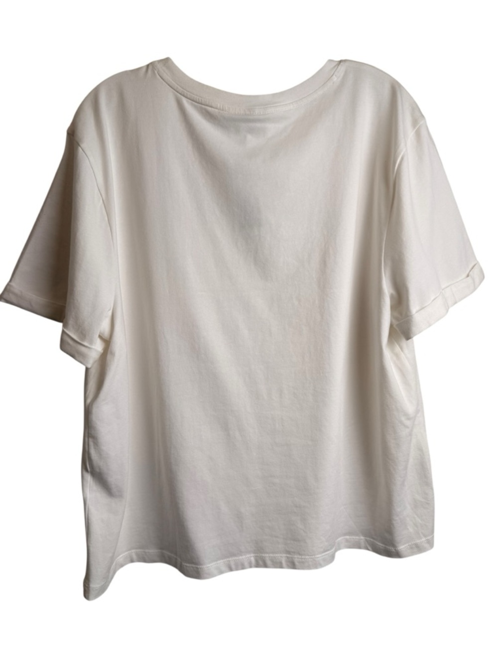 On 34th White Washed Rhinestone Trim Pocket Tee Shirt Size XL NWT - Picture 4 of 5